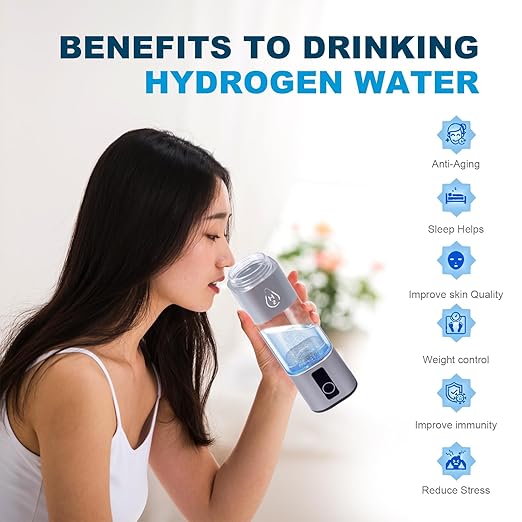Hydrogen Water Bottle, Portable Hydrogen Water Bottle Generator with 5000ppb Hydrogen Water Ionizer Machine