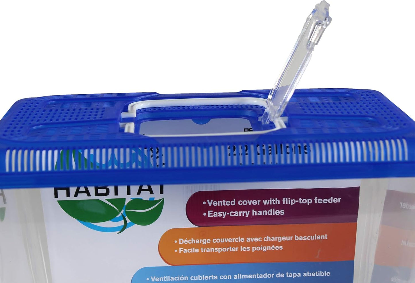 Penn-Plax Small World Habitat – Portable Clear and Transparent Plastic Tank – Excellent for Small Critters and Creatures – Easy to Clean & Handle – 2.2 Gallon, Assorted