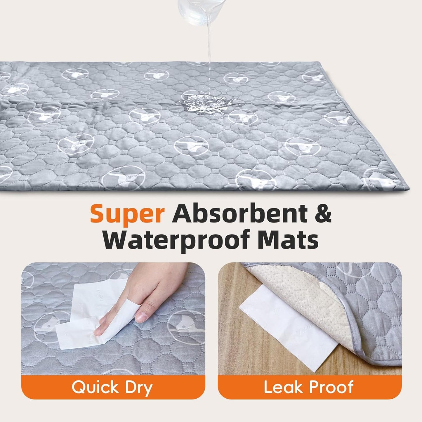 PJYuCien Washable Pee Pads for Dogs 1 Pack, 67" x 26" Octagonal Reusable Pee Pads for Dogs, Leak-Proof Pet Training Pads, Puppy Pads for Non-Slip, Designed for 24/30/36/42'' Width 8 Panels Pen