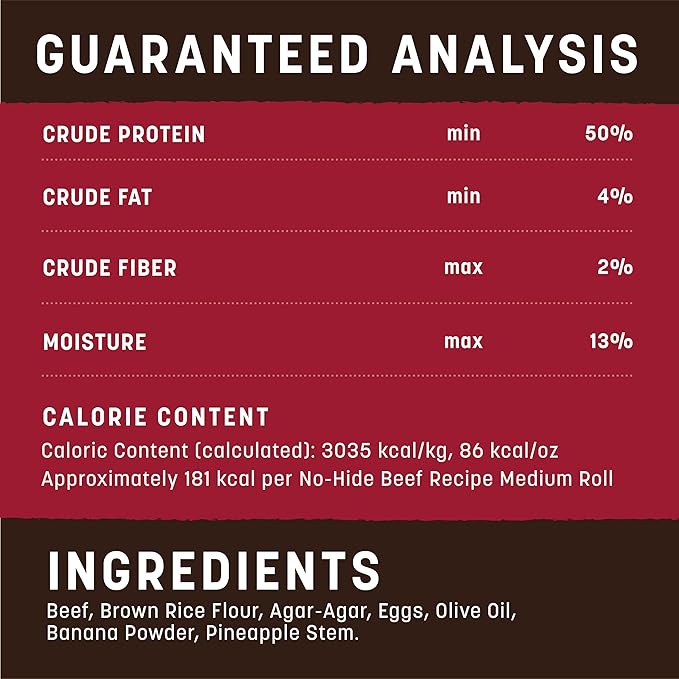 Earth Animal No-Hide Rolls Beef Recipe Medium Natural Rawhide Alternative Dog Chews - 3 Count Value Pack