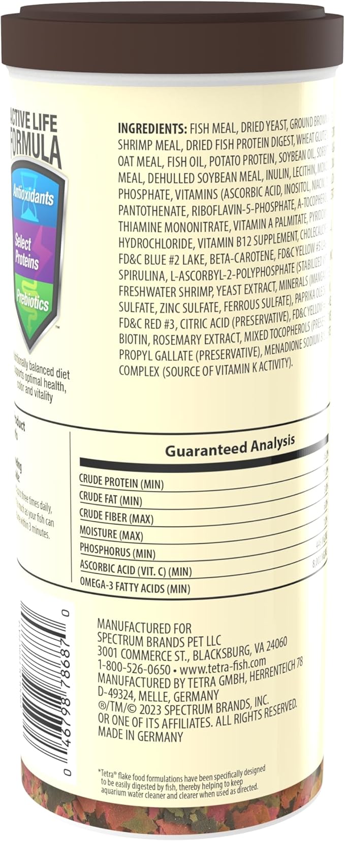 TetraMin® Tropical Flakes Nutritionally Balanced Diet for Tropical Aquarium Fish, Fish Food for Tropical Fish, 8.81 Ounces