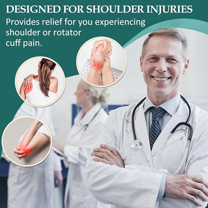 HARBOREST Shoulder Surgery Pillow with Straps & Pocket - Shoulder Pillow for Shoulder Pain, Rotator Cuff Pillow for Sleeping or Sitting, Shoulder Relief Pillow (Black)