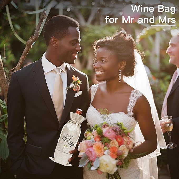 Engagement Gifts Wine Bag for Couples -Newly engagement couple gifts,Fiance Fiancee Gift for Him and Her,she said yes Engaged Gifts for Bridal Wedding Gifts