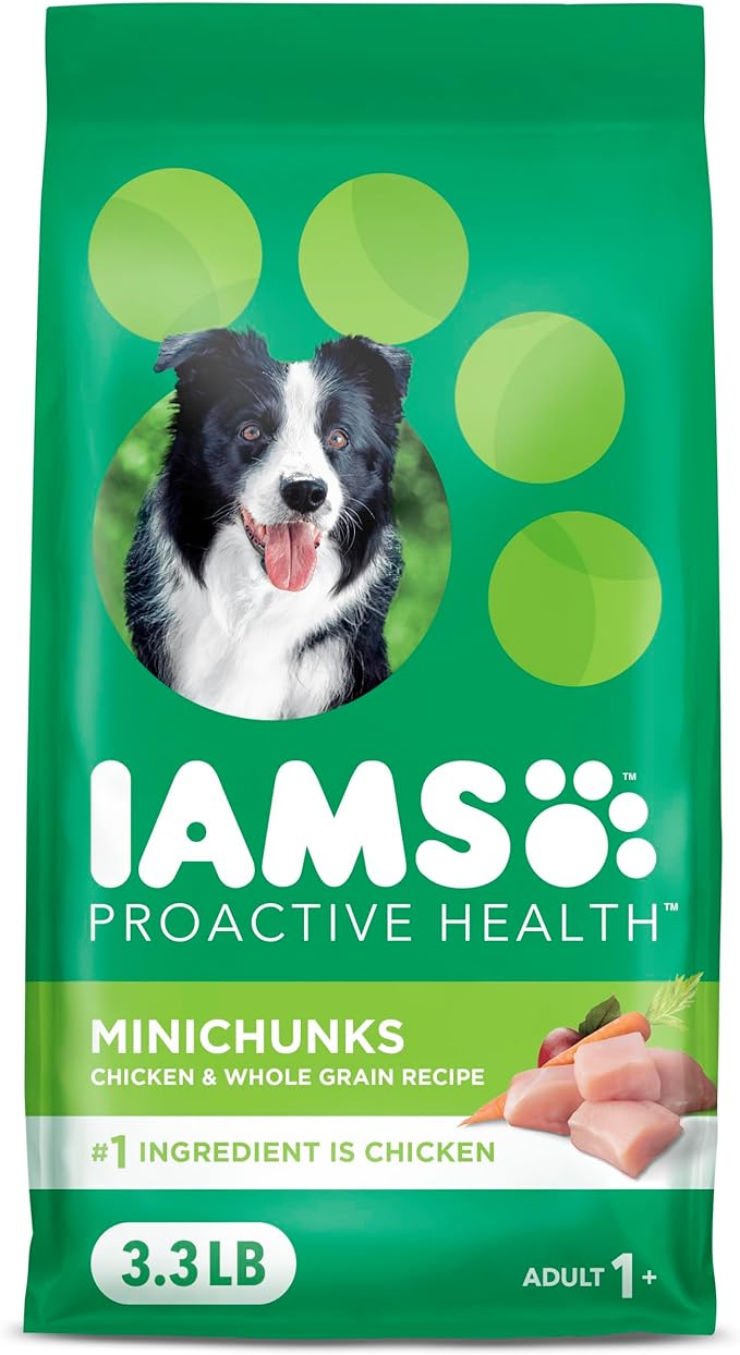 IAMS Proactive Health Minichunks Adult Dry Dog Food with Real Chicken, 3.3 lb. Bag