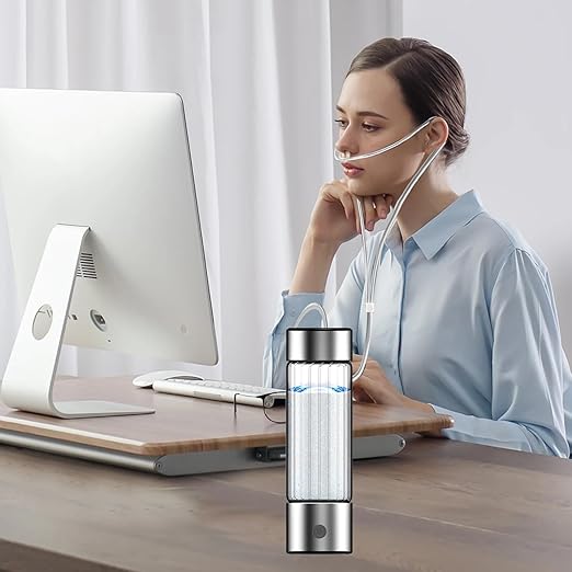 Hydrogen Water Bottle,Hydrogen Water Bottle Generator Obtain Hydrogen Water in 3 Minutes,Hydrogen Bottle Water Adopting Membrane Separation Technology,Suitable for Office Gym Travel,Gift Silvery