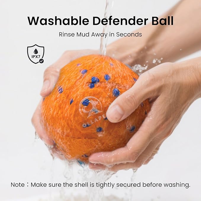 Smart Interactive Dog Toy Ball - Auto Bouncing & Rolling, Chew-Resistant E-TPU Material, 3 Interactive Modes, IPX7 Waterproof, Smart Chase Pet Toy Ball for Medium and Large Dogs (Orange)