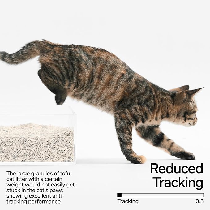pidan Mix Cat Litter,Tofu Cat Litter with Bentonite,Absorbent and Fast Drying,Flushable Tofu Litter,Selected Quality Pea Dregs,5-Fold Water Absorption,Strong Clumping (5.3lb/Bag×1bag)