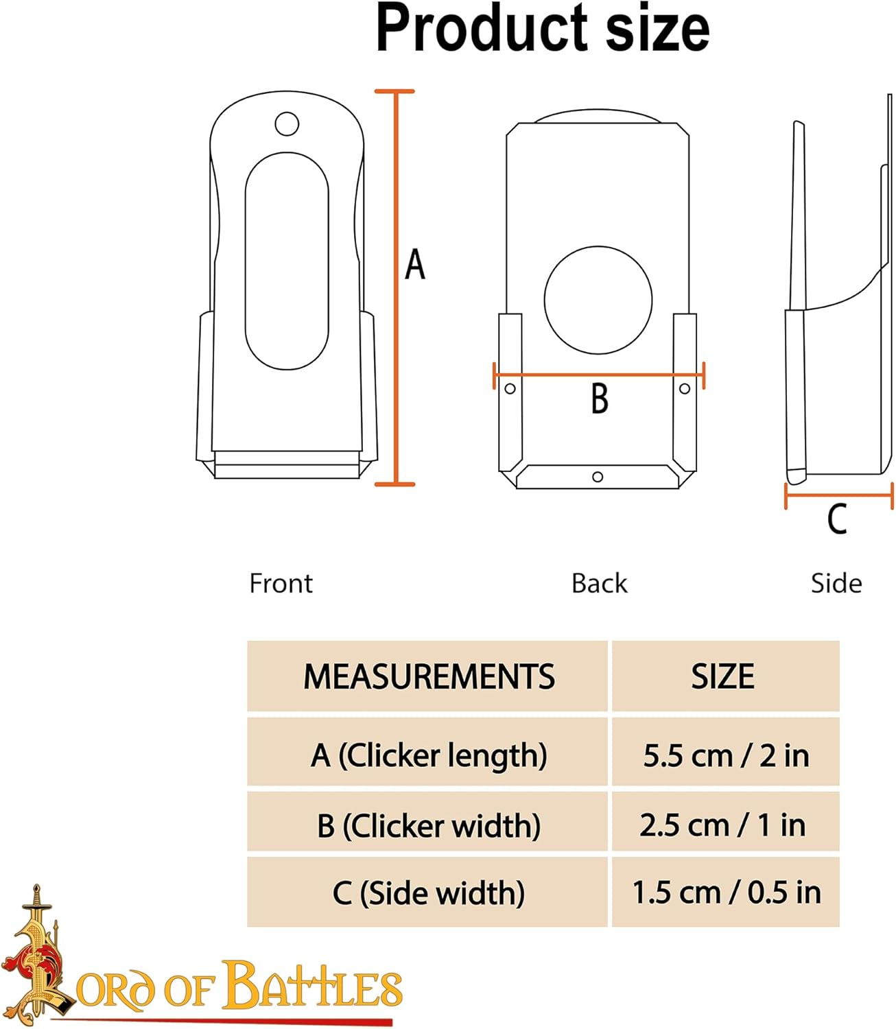 Lord of Battles Pack of 2 U.S. D-Day Paratrooper Brass Cricket Clicker – Historical Reenactment Signal Device – Military Replica with Authentic Click Sound
