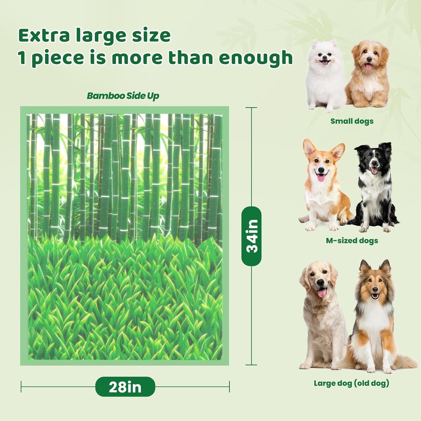 Puppy Pads XL Extra Large 28"x34" Pee Pads for Dogs Potty Training Super Absorbent & Leak-Proof Design Odor Eliminating Pee Pads for Dogs 6-Layer Standard Absorbency Dog Pee Pads(7 Counts)