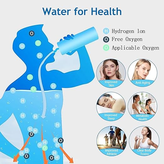 Hydrogen Water Bottle 2024, 5000-8000 PPB Quick Electrolysis, Hydrogen Water Bottle Generator for Home, Office, Travel, Daily Drinking, Gift for Love