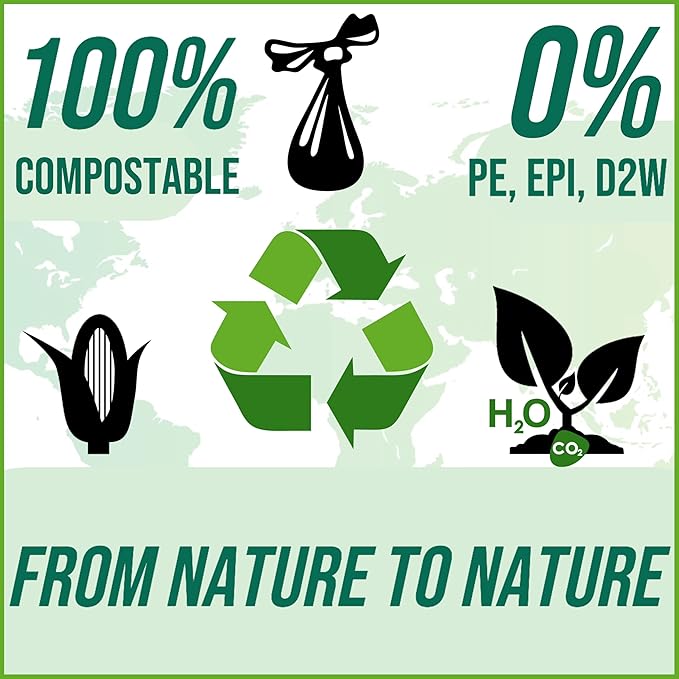 Ultra Thick RockRhino Dog Poop Bags - ECO Heavy Duty, Multi-Layer Bottom, 0% Plastic, 100% Home Compostable, Mint-Scented, Easy Open Tie Handles, Glove-Like Fit - 120 Bags