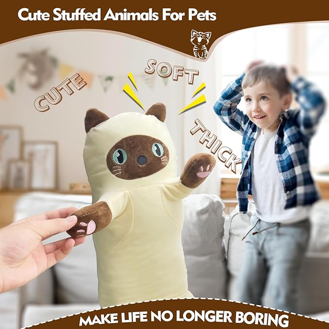 Long Cat Plush Pillow, 27.6in Cute Yellow Cat Plushie Stuffed Animals Body Pillow, Kawaii Kitten Soft Plushie Doll Toy Birthday Gift for Kids Girlfriend