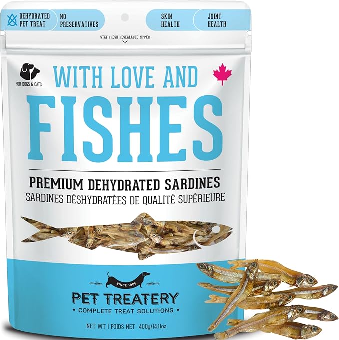 Sardines for Dogs & Sardines for Cats (14.11 oz, Pack of 1) - Dehydrated Single Ingredient Dog Treats - All Natural Dog Treats, Grain Free – Dog Training Treats