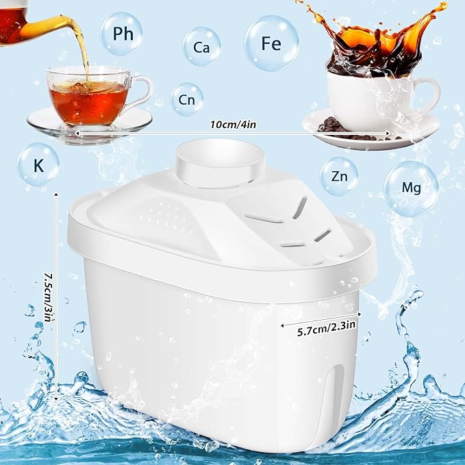 Alkaline Water Filter Replacement Alkaline Water Filter Cartridge Water Filters for Drinking Water Filter Kettle,improve Alkaline(4 Pcs)