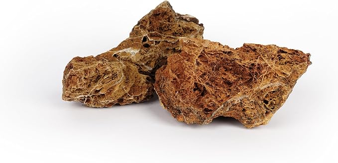 LANDEN Maple Leaves Stone Natural Rocks (18lbs, 3~9 inches,9pcs) for Aquarium, Paludarium, Terrariums, Decorative of Forest Creeks, lakesides, and Streams