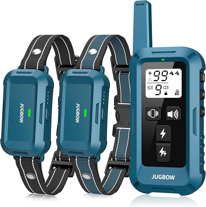 Jugbow Dog Shock Collar 2 Dogs - 4200FT Dog Training Collar with Remote, IPX8 Waterproof E Collar for Dogs Training, Rechargeable Collars for Dogs (10-120lbs)