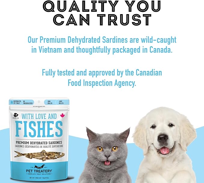 Sardines for Dogs & Sardines for Cats (3.17 oz, Pack of 1) - Dehydrated Single Ingredient Dog Treats - All Natural Dog Treats, Grain Free – Dog Training Treats