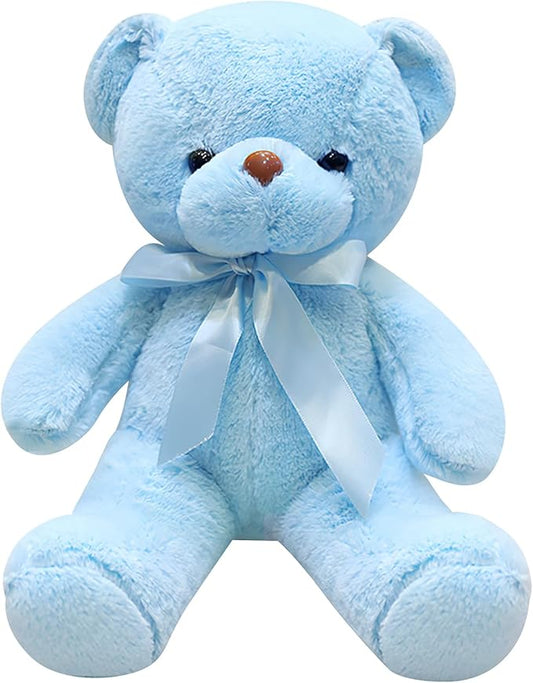 Blue Teddy Bear Stuffed Animals 13.4 inch Soft Small Teddy Bear Cute Cuddly Stuffed Plush Toys for Birthday Valentine’s Day Wedding Graduation Party
