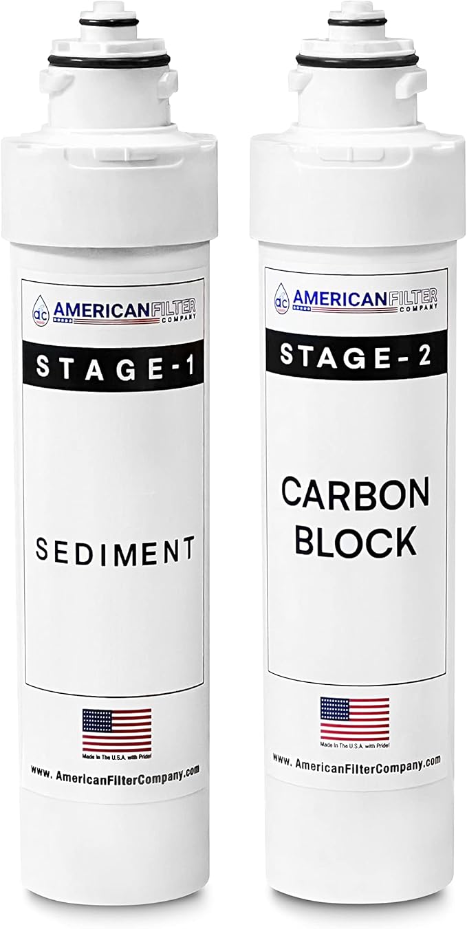AFC Brand Model # AFC-B2-CMBPK 2-Stage Water Filters Replacement Kit, Compatible with Brio NFMCTO5MS2, NFMPP5M and UV Water Cooler CLPOU720UVF3- Made in USA 2Pk - AFC-B2-CMBPK-6M