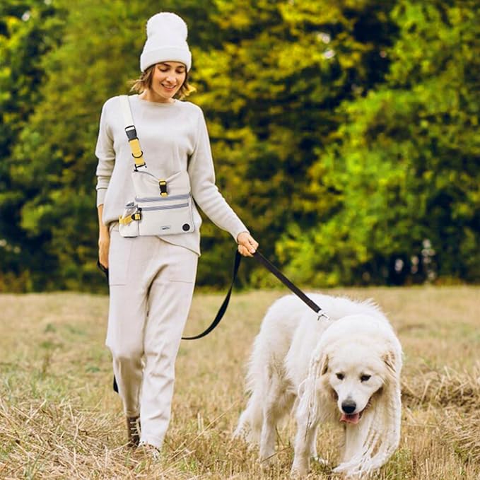 Dog Treat Pouch, Pet Training Pouch, Hand Free Dog, Pet Feed Snack Reward, for Travel or Outdoor,3 Ways to Use