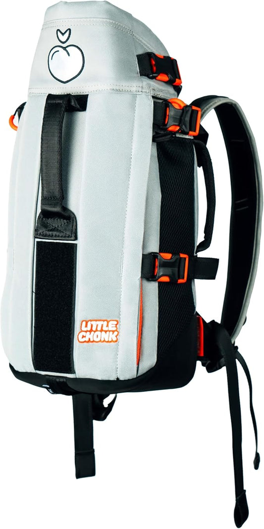 The Maxine One Small Dog Carrier by Little Chonk | Dog Backpack Carrier for Small Sized Breeds | Adjustable Front Facing Pet Carrier for Travel | Dog Hiking Backpack - Chonkcrete Gray