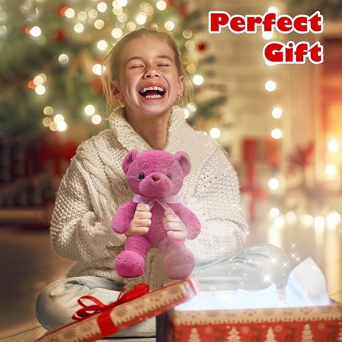 Teddy Bear Stuffed Animals 13.4" Soft Cuddly Stuffed Teddy Bear Plush Red Cute Plush Toys for Birthday Valentine’s Day Wedding Graduation Party