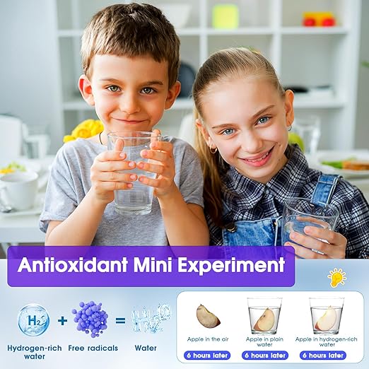 Hydrogen Water Bottle, Portable Rechargeable Hydrogen Water Bottles Generator, 3 Min Quick Electrolysis, 420ml Portable Hydrogen Water Generator for Office, Daily Use, Exercise, Travel and Gifts