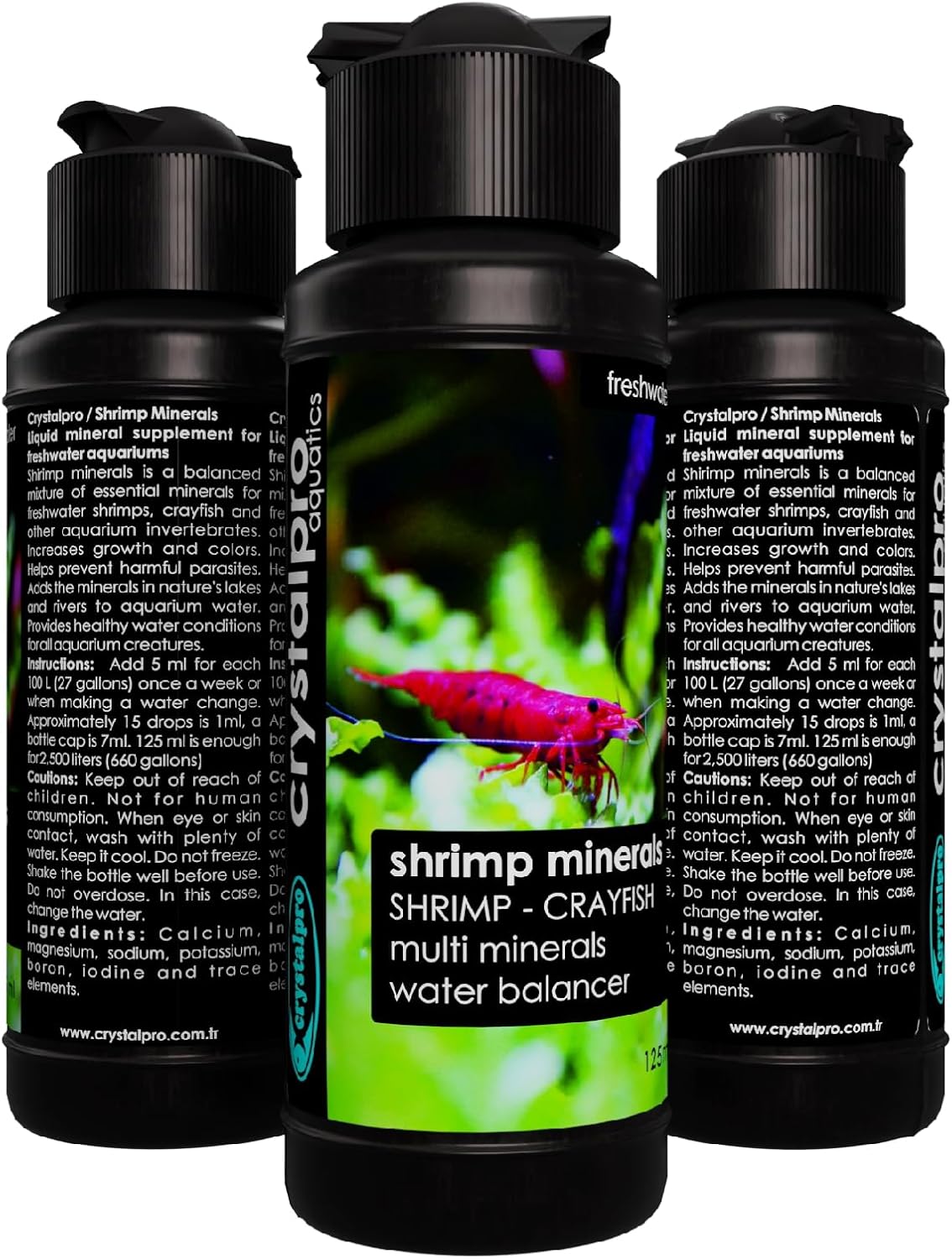 Shrimp Minerals 4.2 Oz – Liquid Aquarium Salt & Trace Elements for Freshwater Shrimp Tanks – Supports Caridina & Neocaridina – Molting & Breeding Additive – Invertebrate Tank Conditioner