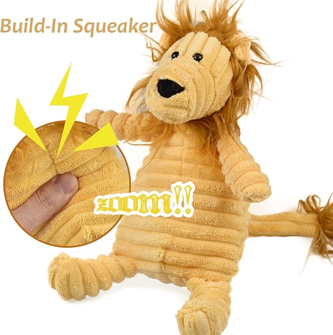 5Pack Dog Squeaky Plush Toys Puppy Toys Assortment Value Bundle Bulk Large Dog Teething Pet Chew Toys