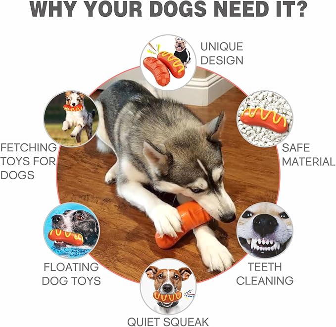 LiuMelinda Dog Chew Toys for Aggressive-Chewers - Indestructible Dog Toy for Aggressive Chewer，Tough Chew Toys for Dogs （Rubber）