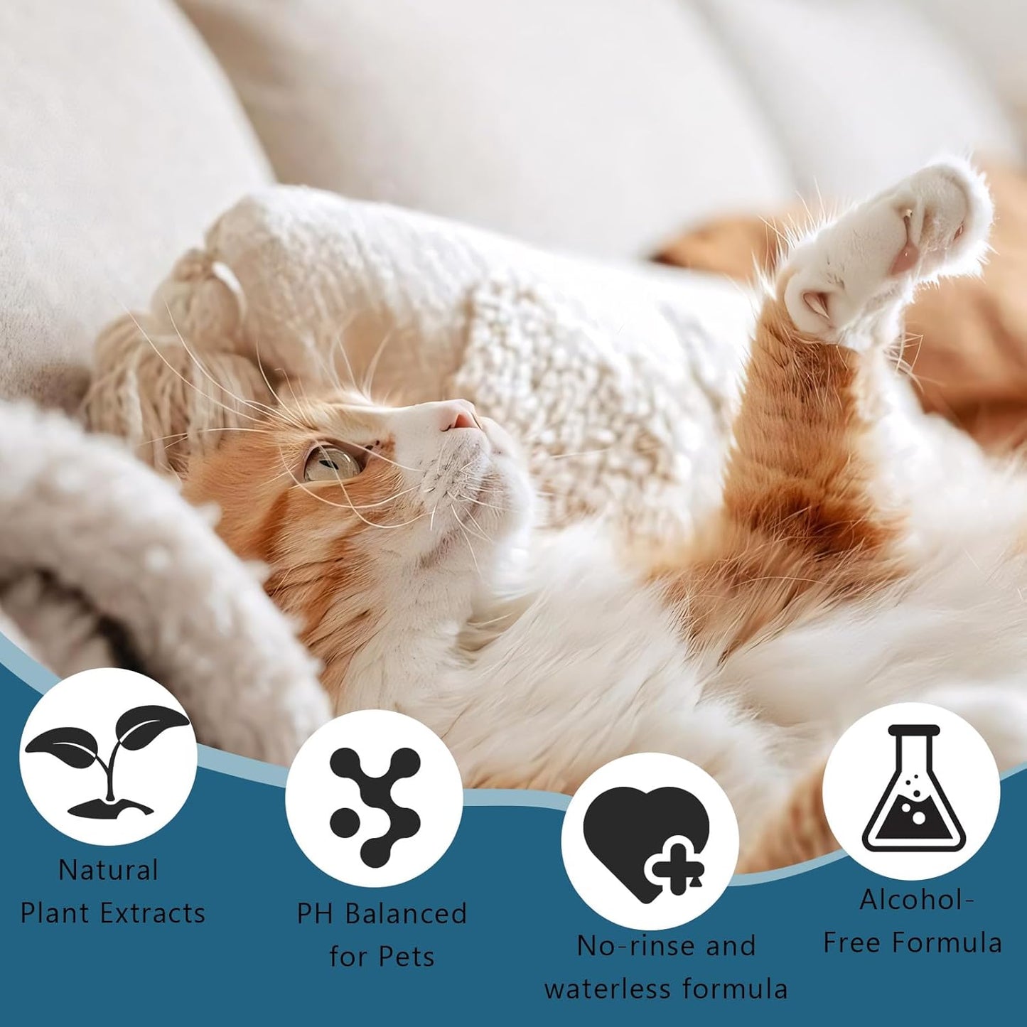 Pet Steam Brush Spray Refill for Dogs & Cats – Concentrated Waterless Shampoo, 3-in-1 Grooming Spray Comb Mist, 2*Shampoo(Steam Brush not Included)