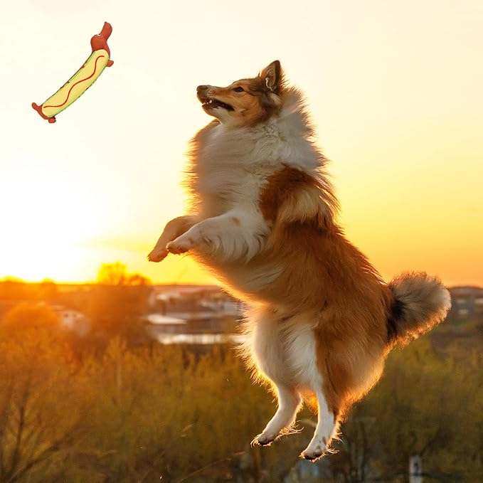 3 Pcs Original Squeaky Latex Dog Toy for Small Medium Large Breeds, Rubber Bite Force Pet Toys for Cat Puppy Animal, Safe and Easy to Clean 9-11 inch