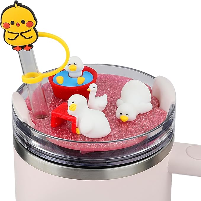 ADAH Charms Compatible with Stanley Cup Accessories,Charms for Stanley Cups H1.0&H2.0 Accessories 40oz with Silicone Straw Cover (E)