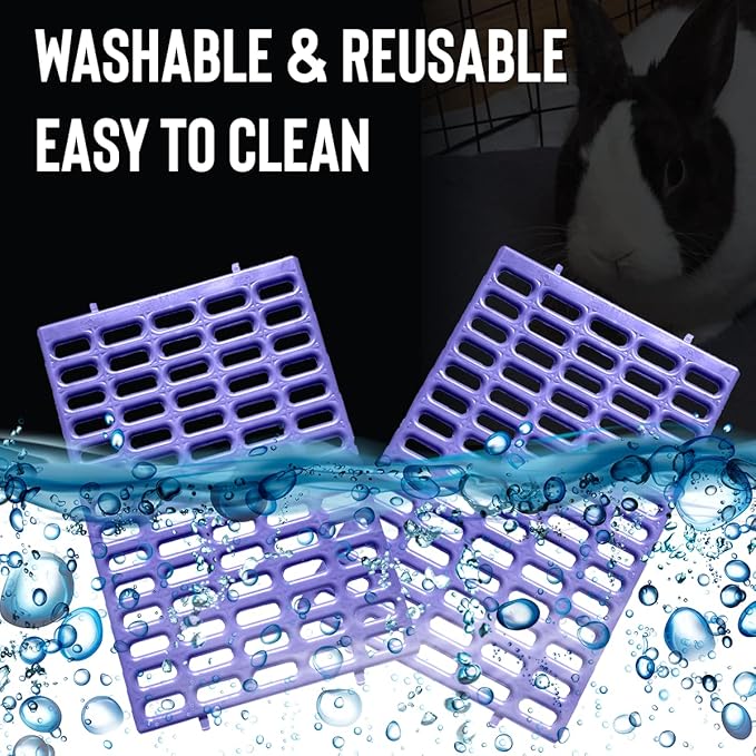 Saguaro Acres Rabbit and Small Animal Cage Resting Mat for Wire Floored Cages 2 Pack (Pink & Purple)