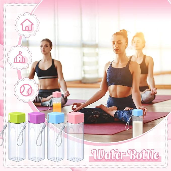 Mifoci 10 Pieces Water Bottle Bulk 17 oz Plastic Sports Water Bottles for Adults Reusable Leak Proof Portable Drink Bottles with Leak Proof Lid for Outdoor Fitness