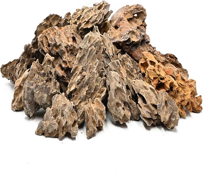 Natural Rock Stone 10LB Fish tank rock for Aquarium Landscaping Models Fish Tank Decoration, Freshwater Planted Aquariums and Amphibian enclosures-2-6 inches