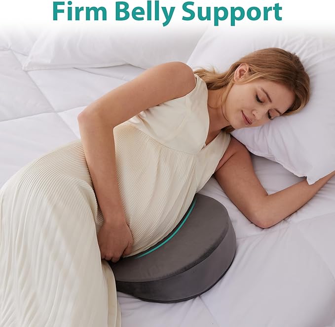 Pregnancy Wedge Pillows for Side Sleeping, Memory Foam Pregnancy Pillow, Belly Pillow Pregnancy for Sleeping, Maternity Pillow for Pregnant Women, Belly Support Short Plush 14.5*13.5*4 Inch