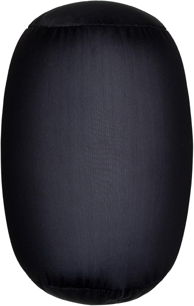 Microbead Body Pillow, Tube Microbead Bolster Bean Smooth Cool Pillow Neck Cervical Roll Pillow for Sleeping 7 x 12Inch Throw Travel Pillow(Carbon Black)