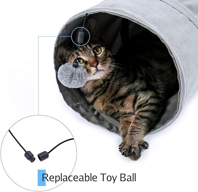 PAWZ Road Cat Tunnel Collapsible 3 Way Cat Play Tube 10.5 Inches in Diameter