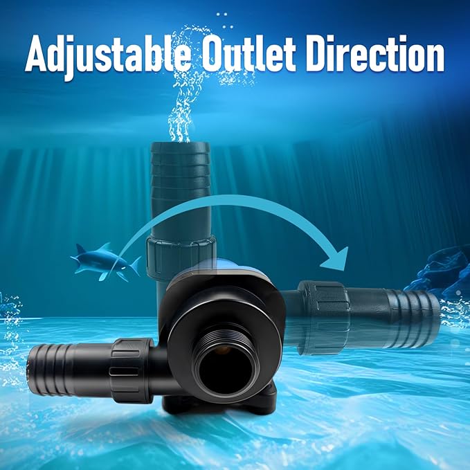 CONQUERALL CHS-2500 15W Pond Pump DC 24V 660GPH(US) 12.4FT Energy Saving Submersible Pump with 3 Years Warranty For Freshwater, Seawater, Fountains, Koi Ponds, Fish Farms, Circulation Systems