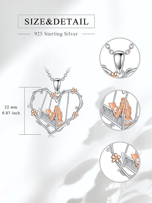 Midari Book Lover Necklace 925 Sterling Silver Book Necklace for Women Reading Pandent Jewelry Graduation Gift for Book Lovers LibrarianBirthday Christmas Mother's Day