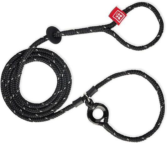 Harness Lead No Pull Dog Harness and Leash Set, Anti Pull Dog Harness for All Breeds and Sizes, One-Piece Cushioned Rope Design Safely Prevents Escaping and Pulling (Small/Medium, Black/Reflective)