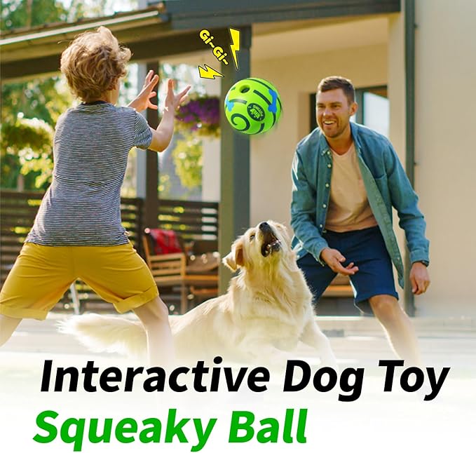 Giggle Ball for Dogs 2 Pack,Interactive Dog Toys,Funny Giggle Sound Toy Ball,Rolling Squeaky Toy for Large Medium Small Dogs,Fun Giggle Sounds Attract Attention When Rolled or Shaken-3.14 inch