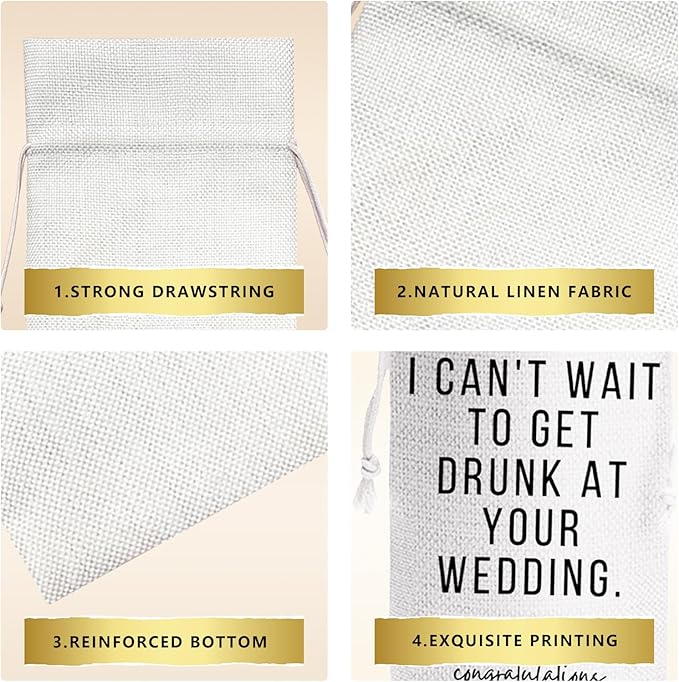 I Can't Wait To Get Drunk At Your Wedding Mr and Mrs Wedding Gift Engagement Gift Bag For Couples bride/him/her Newly Engaged Gift Wine Tote Bridal Shower Gift