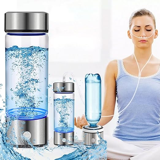 Hydrogen Water Bottle Generator 3 in 1,Portable Hydrogen Rich Health Water Bottles,Hydrogened Glass Ionizer Cup,Hydrogen Water Machine Travel Gift for Women/Men/Mom/Father/Grandpa/Grandma Office/Home