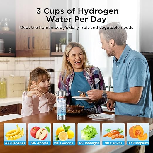 Hydrogen-Water-Bottle-Generator - Water Ionizer to Enhance Water Quality in Just 3 Minutes,Portable Hydrogen Water Machine Suitable for Home,Work and Travel