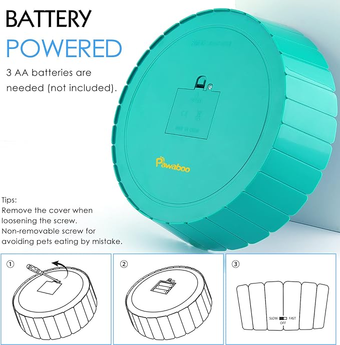 Pawaboo Interactive Cat Toy With Running Mouse, Electronic Motion Automatic Teaser for Indoor Cats, Pop and Play Hide Seek Hunting Mouse for Pet Kitten Play Fun Exercise, Lake Blue