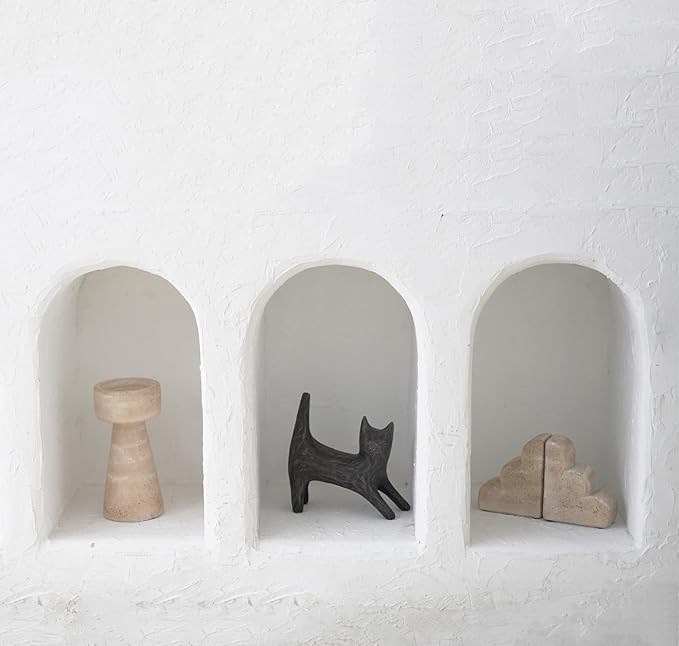 ChagoArt Black Cat Decor, 7” Cat Lover Gifts for Women, Cat Figurines, Cat Home Decor Figure, Cat Mom Gifts, Small Cats Sculpture for Garden Statue, Desk Knick Knacks, Cat Memorial Statue, Shelf