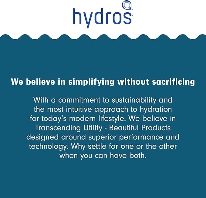 Hydros 64 Ounce Water Filter Pitcher with Patented Fast Flo Tech, 60 Second Quick Fill-Up and BPA-Free Recyclable Filter, Eight Cup Capacity, White