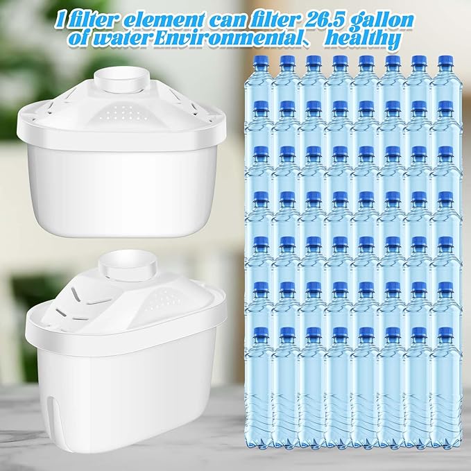 Alkaline Water Filter Replacement Alkaline Water Filter Cartridge Water Filters for Drinking Water Filter Kettle,improve Alkaline(4 Pcs)
